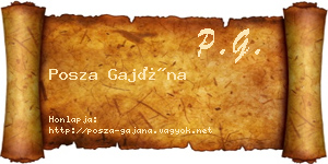 Posza Gajána névjegykártya